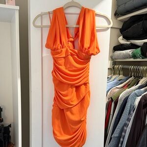Zara Vibrant Orange Mini Dress